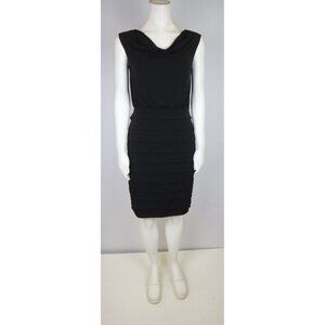 ANN TAYLOR - WOMEN'S BLACK STRETCH KNIT SHEATH DRESS - SIZE 0